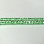 Czech Glass Fire Polish Bead - Round 03MM LT EMERALD