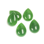 Gemstone Flat Back Cabochon - Pear 14x10MM QUARTZ DYED #23 TAIWAN JADE