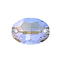 Preciosa Crystal Flat Back 2-Hole Sew-On Foiled Stone - Oval 10x7MM CRYSTAL AB