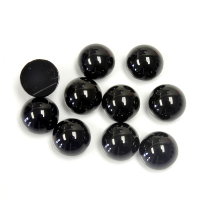 Gemstone Cabochon - Round 08MM BLACK ONYX