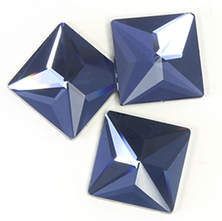 Asfour Crystal Flat Back Stone - Square 14MM DENIM BLUE