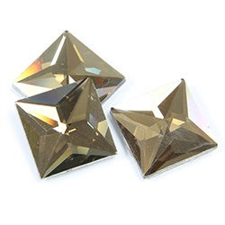 Asfour Crystal Flat Back Stone - Square 14MM HONEY