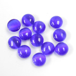 Fiber-Optic Cabochon - Round 07MM CAT'S EYE ROYAL BLUE