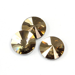 Asfour Crystal Flat Back Rivoli - 12MM HONEY