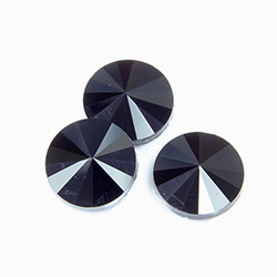 Asfour Crystal Flat Back Rivoli - 12MM JET