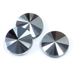 Asfour Crystal Flat Back Rivoli - 14MM HEMATITE
