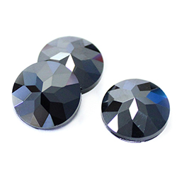 Asfour Crystal Flat Back Stone - Round 14MM HEMATITE
