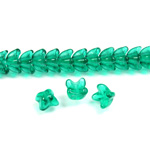 Czech Pressed Glass Bead - Cap 06MM EMERALD