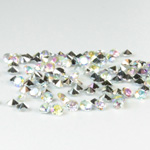 Plastic Point Back Foiled Chaton - Round 2MM CRYSTAL AB