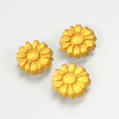Glass Flat Back Foiled Mirror - Daisy 10MM MATTE TOPAZ