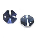 Asfour Crystal Flat Back Sew-On 2 Hole Stone - Octagon 12MM DENIM BLUE