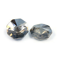 Asfour Crystal Flat Back Sew-On 2 Hole Stone - Octagon 12MM SATIN