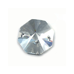 Asfour Crystal Flat Back Sew-On 2 Hole Stone - Octagon 22MM CRYSTAL