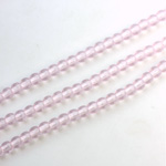 Czech Pressed Glass Bead - Smooth Round 04MM LT PINK