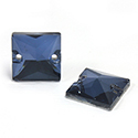 Asfour Crystal Flat Back Sew-On 2 Hole Stone - Square 14MM DENIM BLUE
