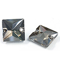 Asfour Crystal Flat Back Sew-On 2 Hole Stone - Square 14MM SATIN