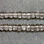 Czech Glass Fire Polish Bead - Rondelle Donut 07x4MM CRYSTAL