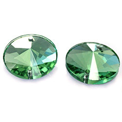 Asfour Crystal Flat Back Sew-On Stone - Rivoli 18MM PERIDOT