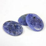 Gemstone Flat Back Single Bevel Buff Top Stone - Oval 18x13MM SODALITE