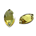 Asfour Crystal Flat Back Sew-On Stone - Navette 18x9MM LIGHT TOPAZ