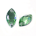 Asfour Crystal Flat Back Sew-On Stone - Navette 18x9MM PERIDOT