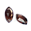 Asfour Crystal Flat Back Sew-On Stone - Navette 18x9MM SMOKE TOPAZ