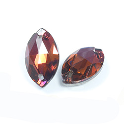 Asfour Crystal Flat Back Sew-On Stone - Navette 18x9MM NIGHT ORCHID
