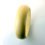 Wood Bangle - Smooth 1 inch Domed Lacquered Natural Wood Finish