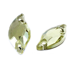Asfour Crystal Flat Back Sew-On Stone - Fancy Navette 20x9.5MM JONQUIL