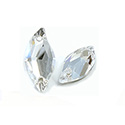 Asfour Crystal Flat Back Sew-On Stone - Fancy Navette 20x9.5MM CRYSTAL