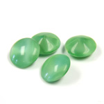 Glass Point Back Buff Top Stone Opaque Doublet - Round 48SS GREEN MOONSTONE