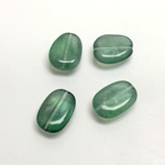 Plastic  Bead - Mixed Color Smooth Flat Abstract 12x10MM LIGHT GREEN SILK