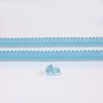 Czech Pressed Glass Bead - Smooth Rondelle 4MM MATTE AQUA