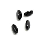 Plastic Bead - Opaque Color Smooth Beggar 11x7MM JET