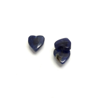 Gemstone 1-Hole Heart 08MM SODALITE