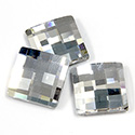 Asfour Crystal Flat Back Stone - Chessboard Square 14MM CRYSTAL