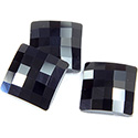 Asfour Crystal Flat Back Stone - Chessboard Square 14MM JET