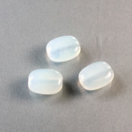 Plastic  Bead - Mixed Color Smooth Flat Keg 13x10MM WHITE OPAL