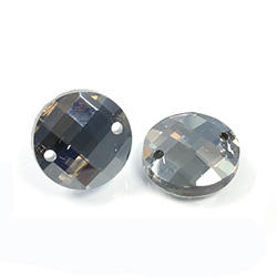 Asfour Crystal Flat Back Sew-On Stone - Round CheckTop 12MM SATIN