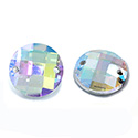 Asfour Crystal Flat Back Sew-On Stone - Round CheckTop 14MM CRYSTAL AB