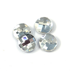 Asfour Crystal Flat Back Stone - Chessboard Round  10MM CRYSTAL