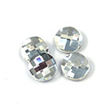 Asfour Crystal Flat Back Stone - Chessboard Round 10MM CRYSTAL