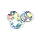 Asfour Crystal Flat Back Stone - Chessboard Round 12MM CRYSTAL/AB