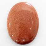 Man-made Cabochon - Oval 40x30MM BROWN GOLDSTONE