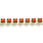 Preciosa Crystal Rhinestone Cup Chain - PP14 (SS6.5)  CORAL-RAW