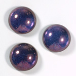 Glass Medium Dome Coated Cabochon - Round 18MM LUSTER PURPLE