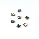 Shell Flat Back Flat Top Straight Side Stone - Square 04x4MM ABALONE