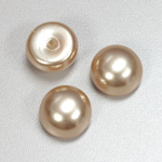 Glass High Dome Cabochon Pearl Dipped - Round 18MM DARK ROSE