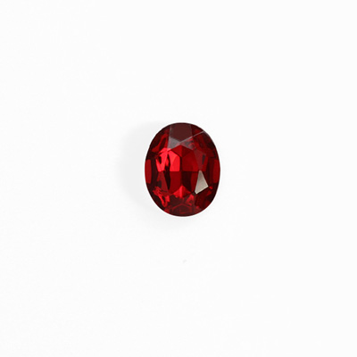 Glass Point Back Foiled Tin Table Cut (TTC) Stone - Oval 06x4MM RUBY