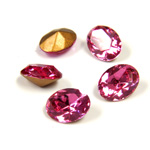 Swarovski Crystal Foiled Point Back Tin Table Cut (TTC) Fancy Stone - Oval 08x6MM ROSE